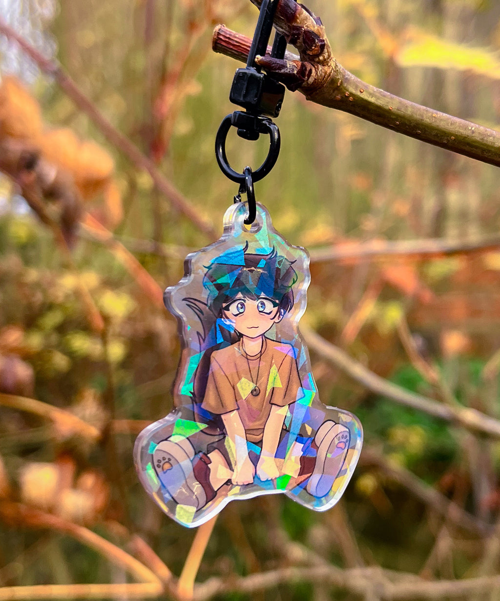 Puppy Sam Holographic Keychain